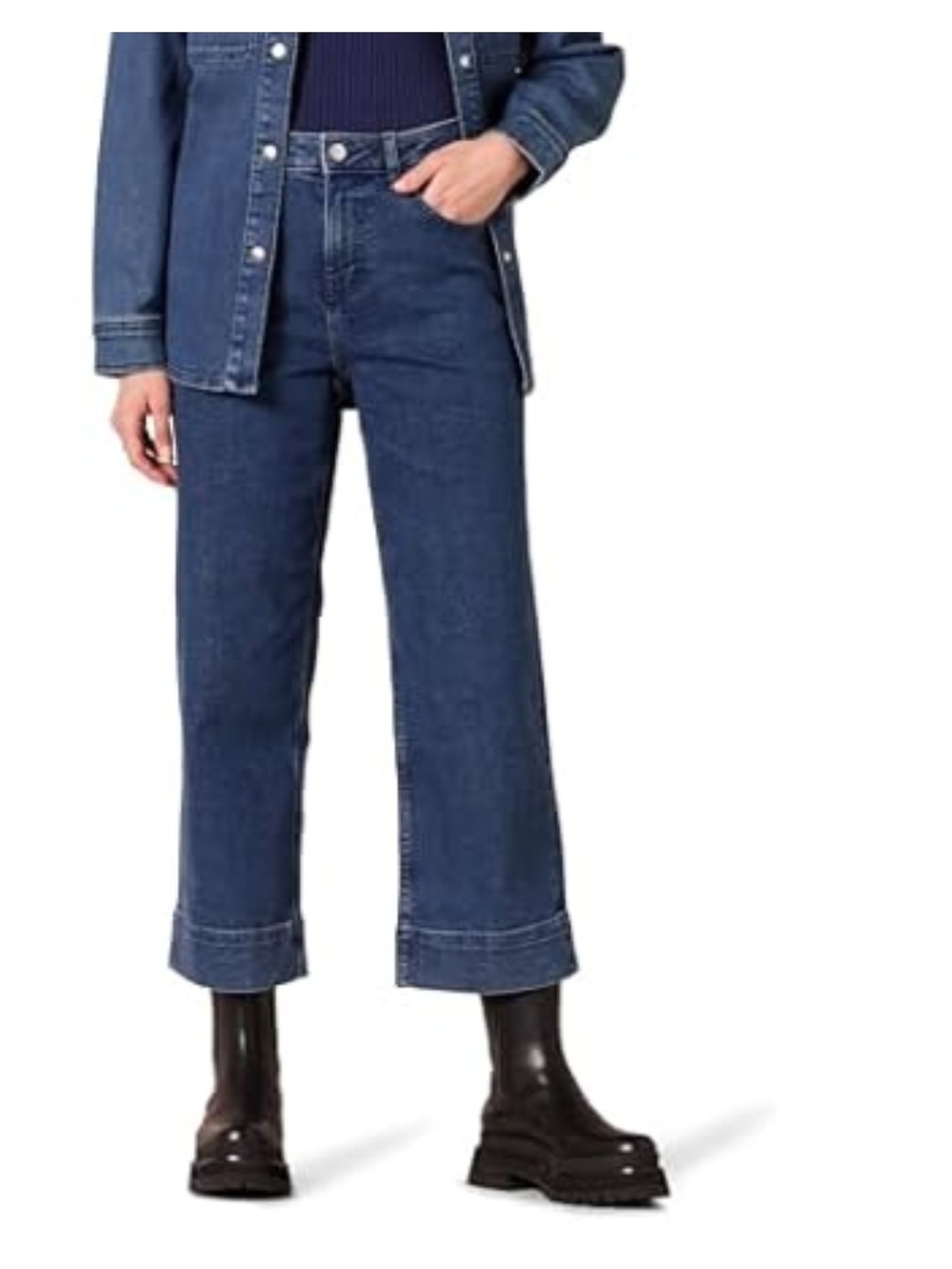 Amazon Essentials Women's Dark Blue Ankle Crop Jeans